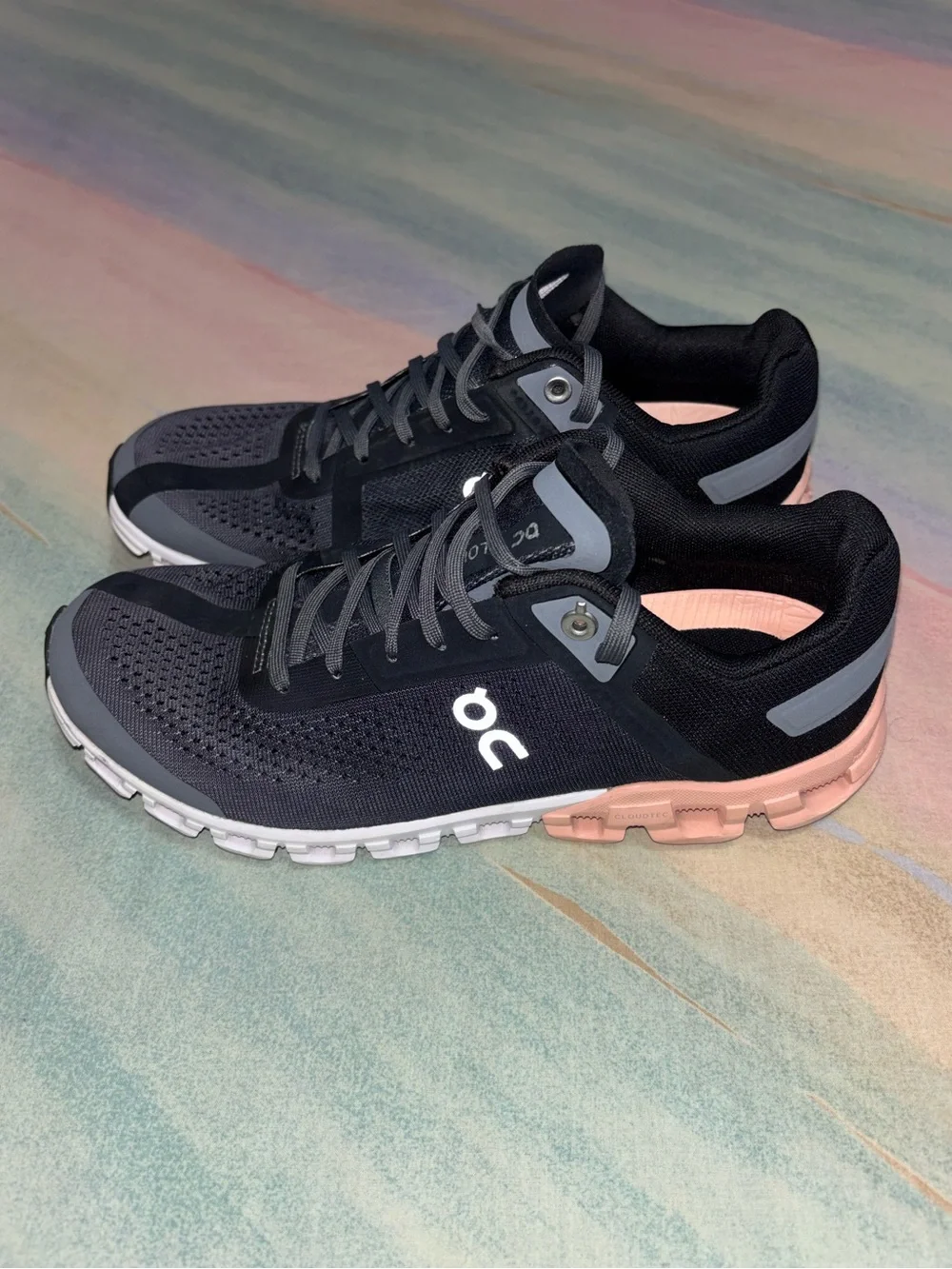 On Running Cloudflow Mesh Rock/Rose Running Training Walking Shoes US W 7.5